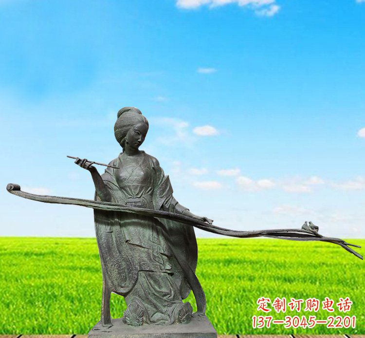 合肥优雅迷人的古代美女铜雕