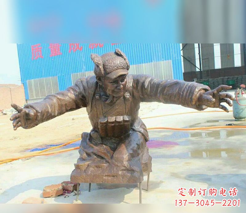合肥黄继光校园英雄铜雕