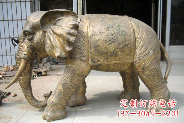 合肥黄铜大象雕塑 (2)