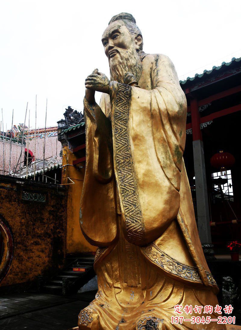 合肥精致黄铜孔子雕塑,永久流传中华文化