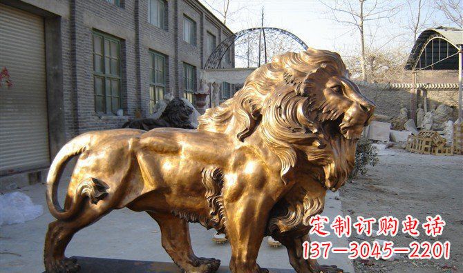 合肥黄铜精美西洋狮子铜雕