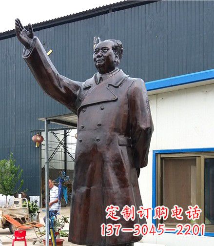合肥铸造精美的挥手毛主席铜雕像