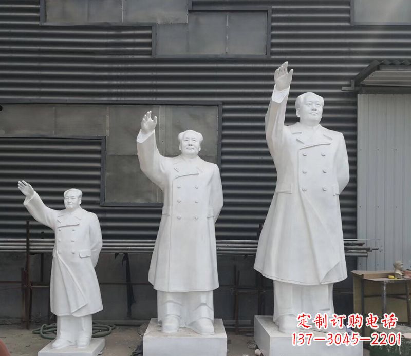 合肥追随主席足迹,收藏挥手毛主席校园伟人石雕