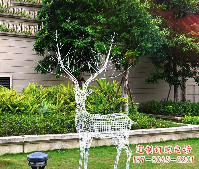 合肥创造魅力的麋鹿不锈钢雕塑