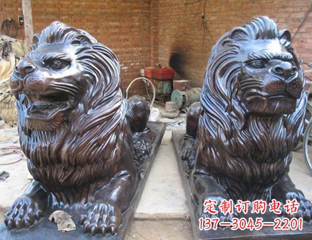 合肥汇丰狮子铜雕塑是由中领雕塑制作的一款狮子…