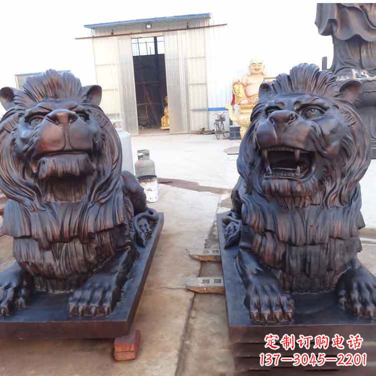 合肥汇丰银行狮子雕塑,精美雕塑展示您的财富