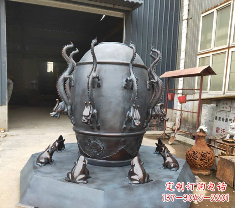 合肥浑天仪玻璃钢仿铜雕塑,活跃校园景观
