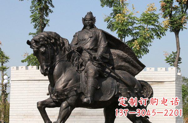 合肥将军骑马古代人物铜雕