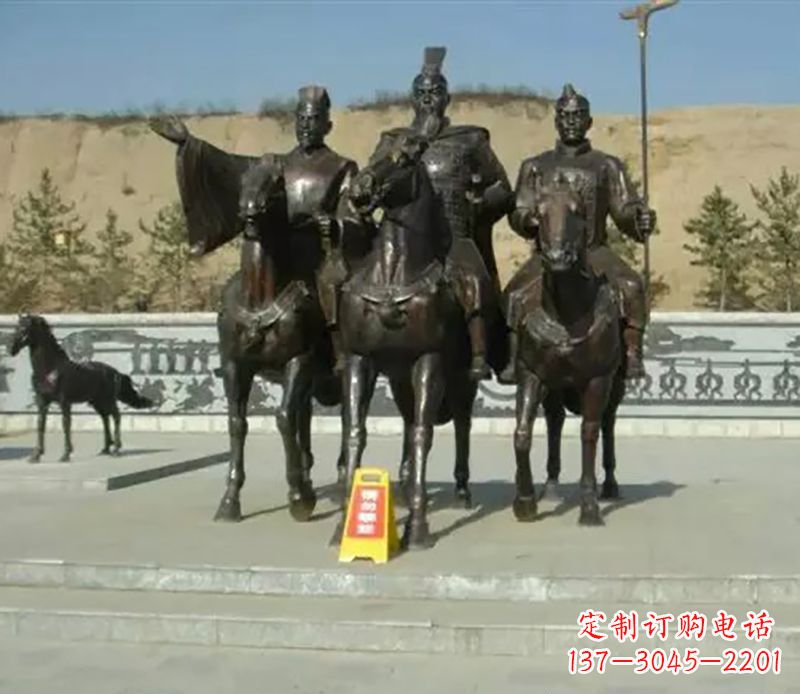 合肥中领雕塑:骑马广场铜雕作品