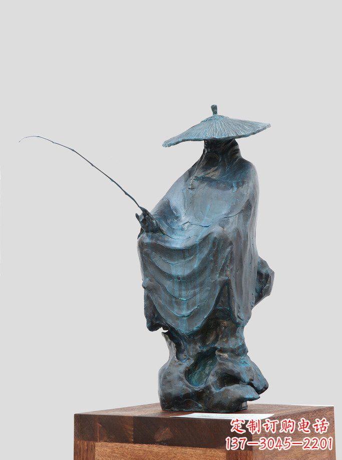 合肥中领雕塑:精美古典雕塑——姜太公钓鱼铜像