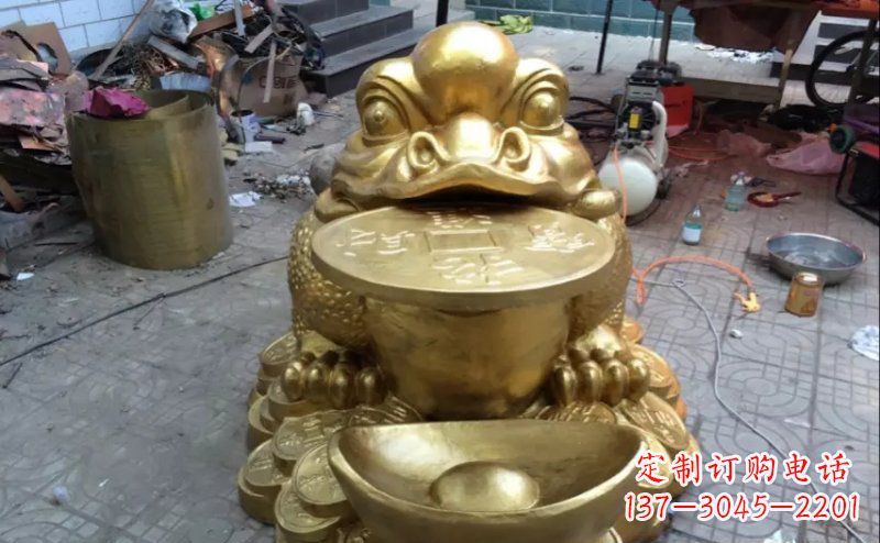 合肥铜质金蟾招财动物雕塑