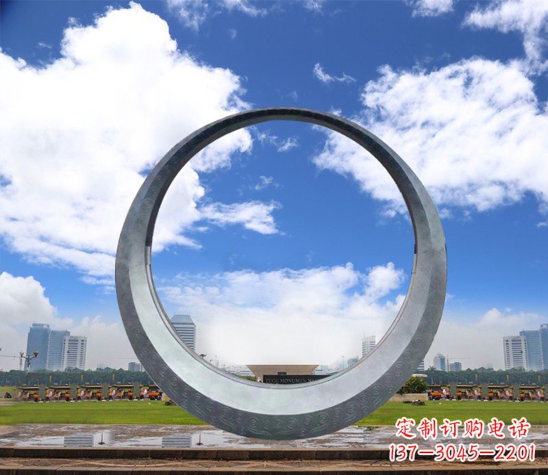 合肥景区不锈钢圆环景观雕塑