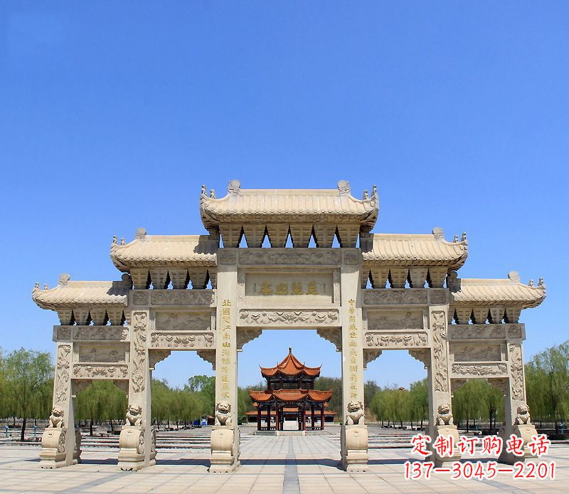 合肥中领雕塑:专业定制大型建筑牌坊雕塑