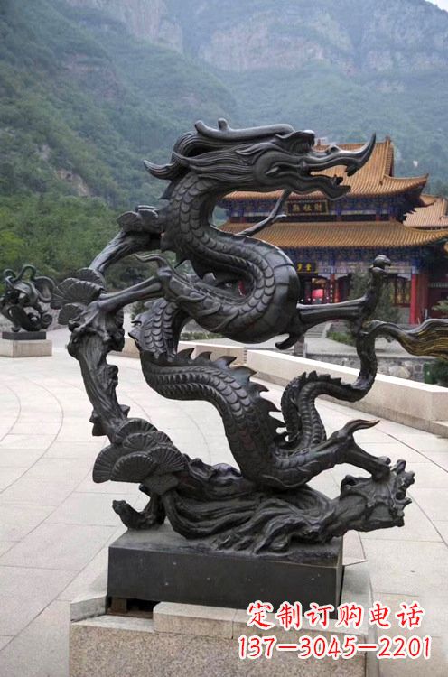 合肥精美纯铜青龙雕塑,增添景区广场气派