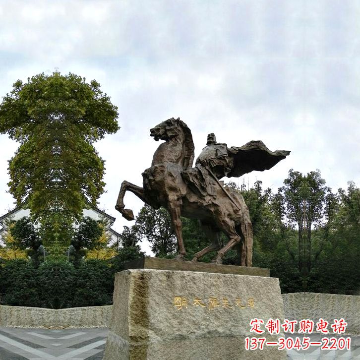 合肥景区广场历史名人朱元璋骑马铜雕景观雕塑