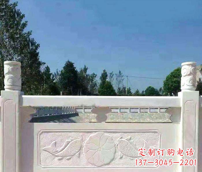 合肥精美汉白玉石浮雕栏板