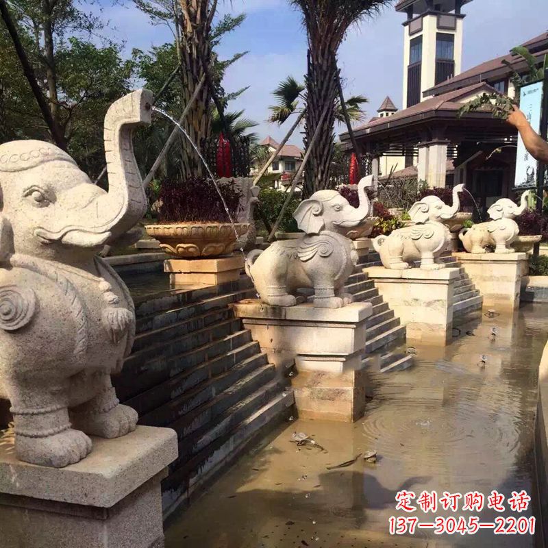 合肥雕刻精美的大象雕塑