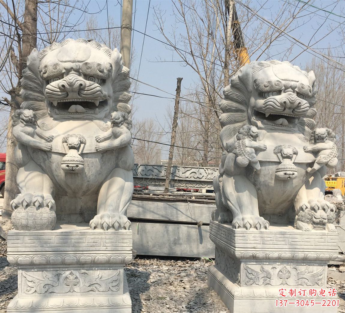 合肥中领雕塑让狮子石雕神圣而庄严