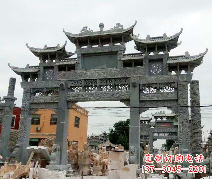 合肥石雕牌坊，精致雕塑让你完美点缀