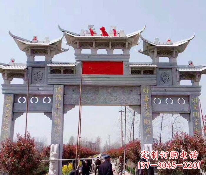 合肥传承经典,尊崇古风:牌坊石雕