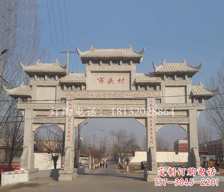 合肥景区三门七楼石雕牌坊——精美绝伦的牌坊雕塑