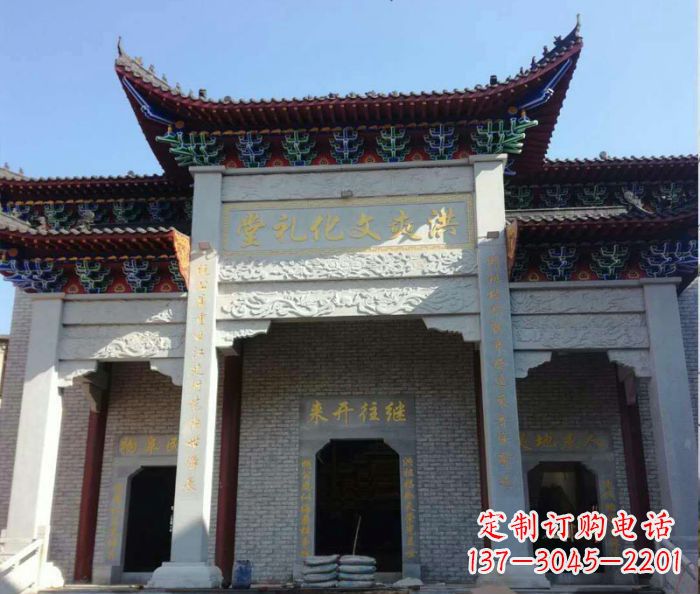 合肥景区三门石雕牌楼,精美绝伦的艺术之作