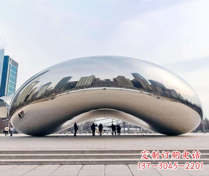 合肥镜面不锈钢大型拱门雕塑