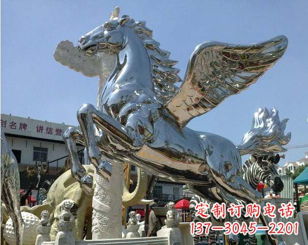 合肥镜面不锈钢飞马雕塑