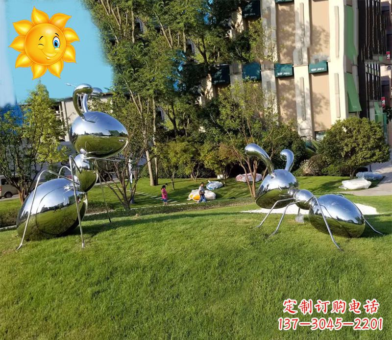 合肥镜面不锈钢蚂蚁雕塑