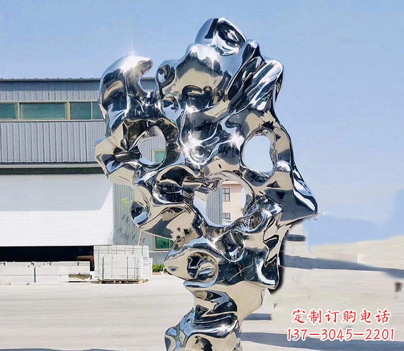 合肥镜面不锈钢太湖石雕塑