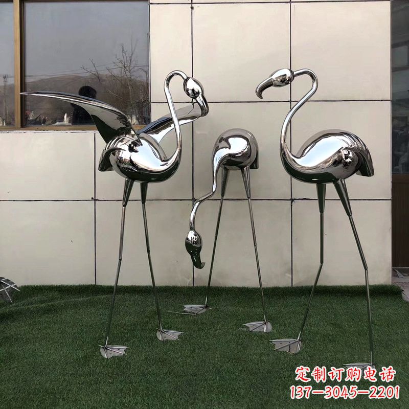 合肥魅力传递,不锈钢仙鹤雕塑