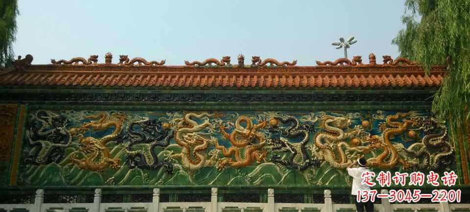 合肥九龙壁景观石雕——造型精致,极致雕刻