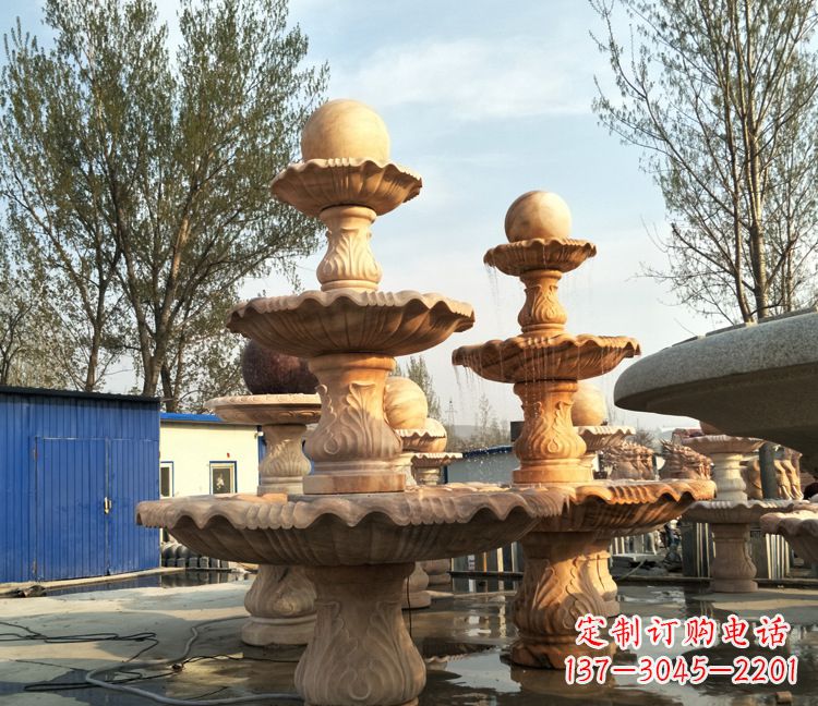 合肥古典九龙喷泉雕塑,可观赏九龙戏珠石