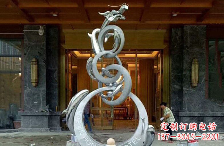 合肥中领雕塑高端定制不锈钢龙门雕塑