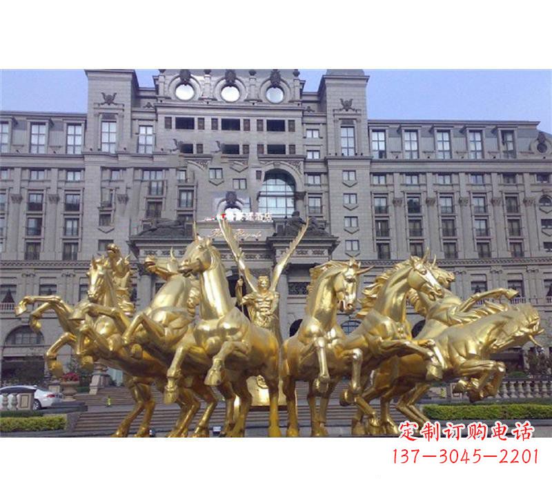 合肥阿波罗战车铜雕，雕刻令人惊叹