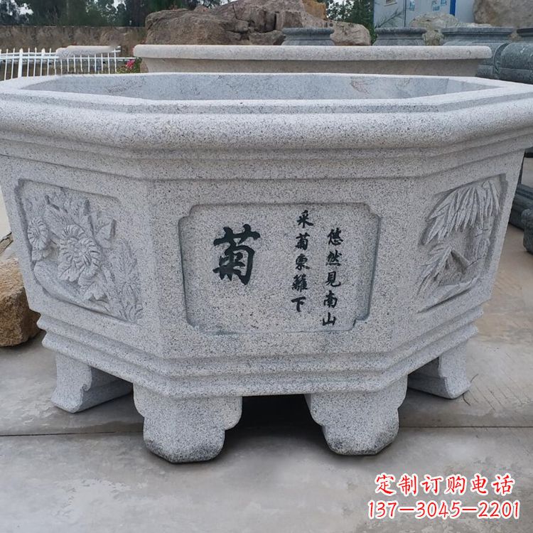 合肥精美砂岩花盆雕塑,点缀精致家居