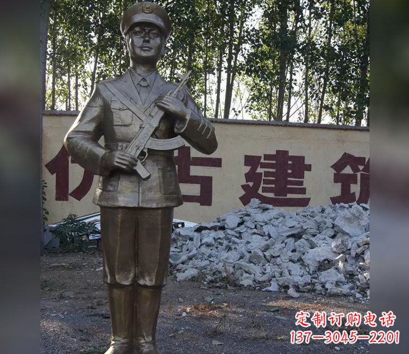 合肥精美纪念,战士铜雕——中领雕塑