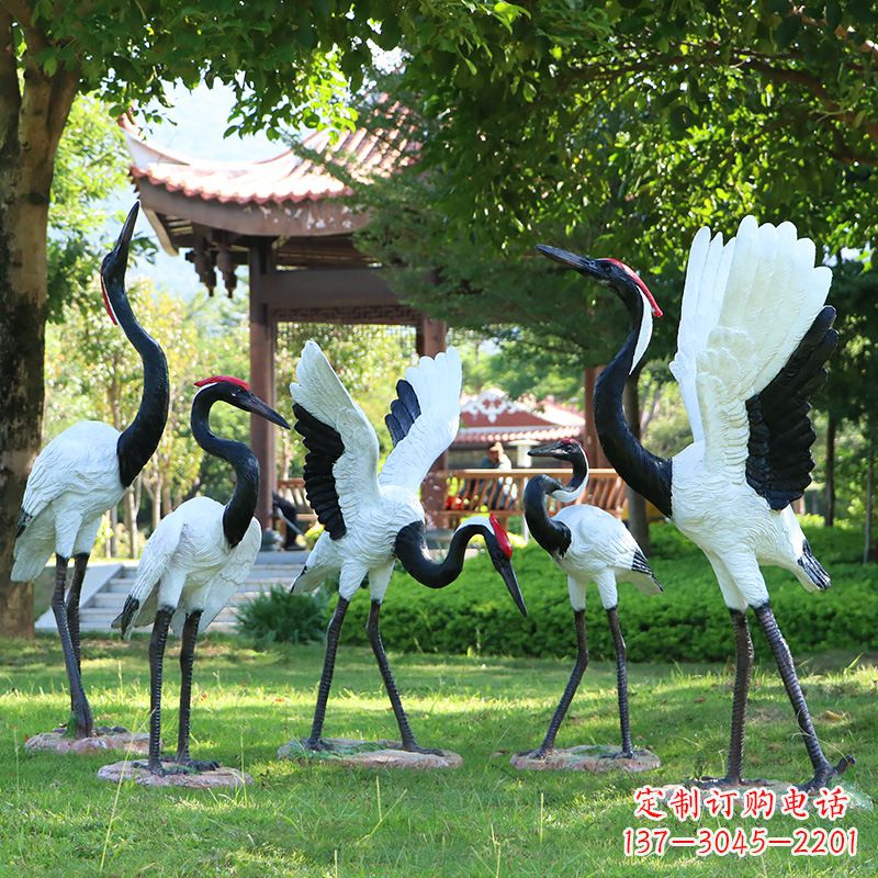 合肥卡通丹顶鹤 雕塑 彩绘