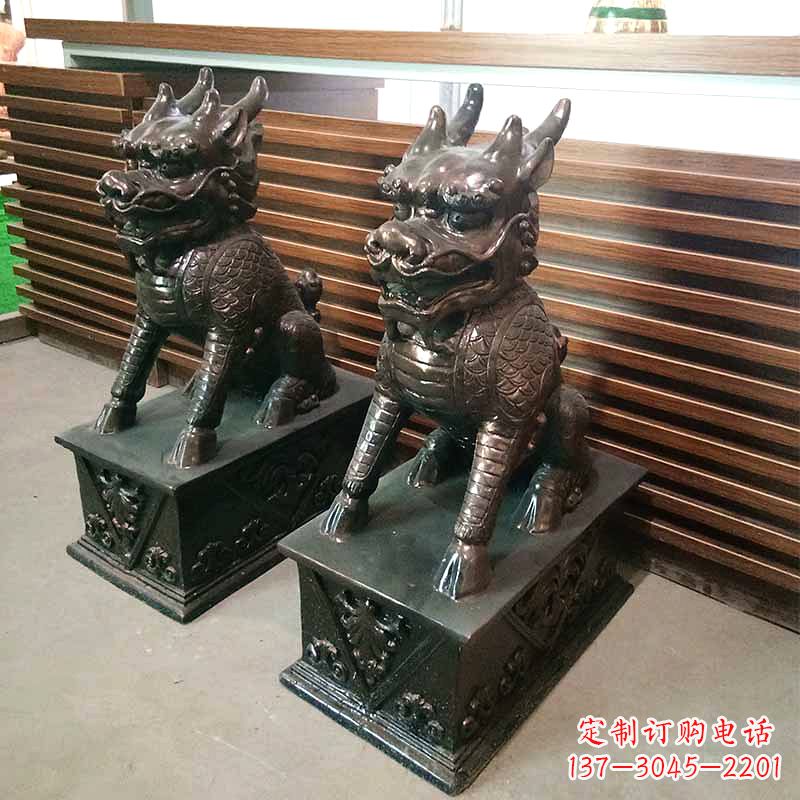 合肥看门铜雕麒麟