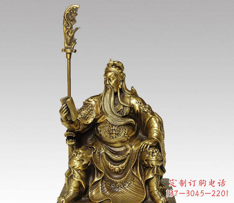 合肥中领雕塑:精美关公铜雕艺术品