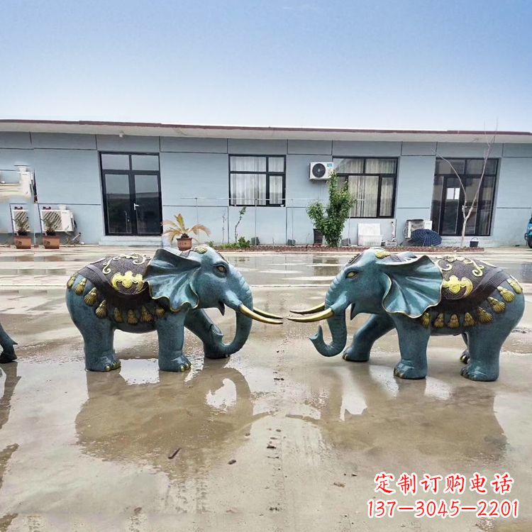 合肥优雅可爱的烤漆铜雕小象