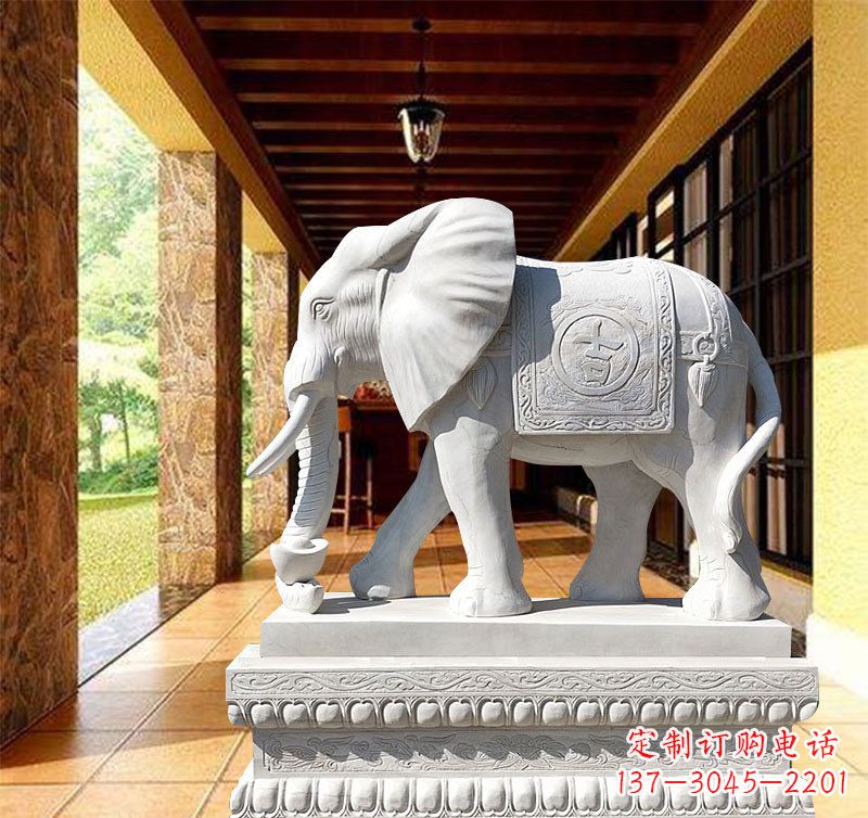 合肥领雕塑:打造经典石雕大象