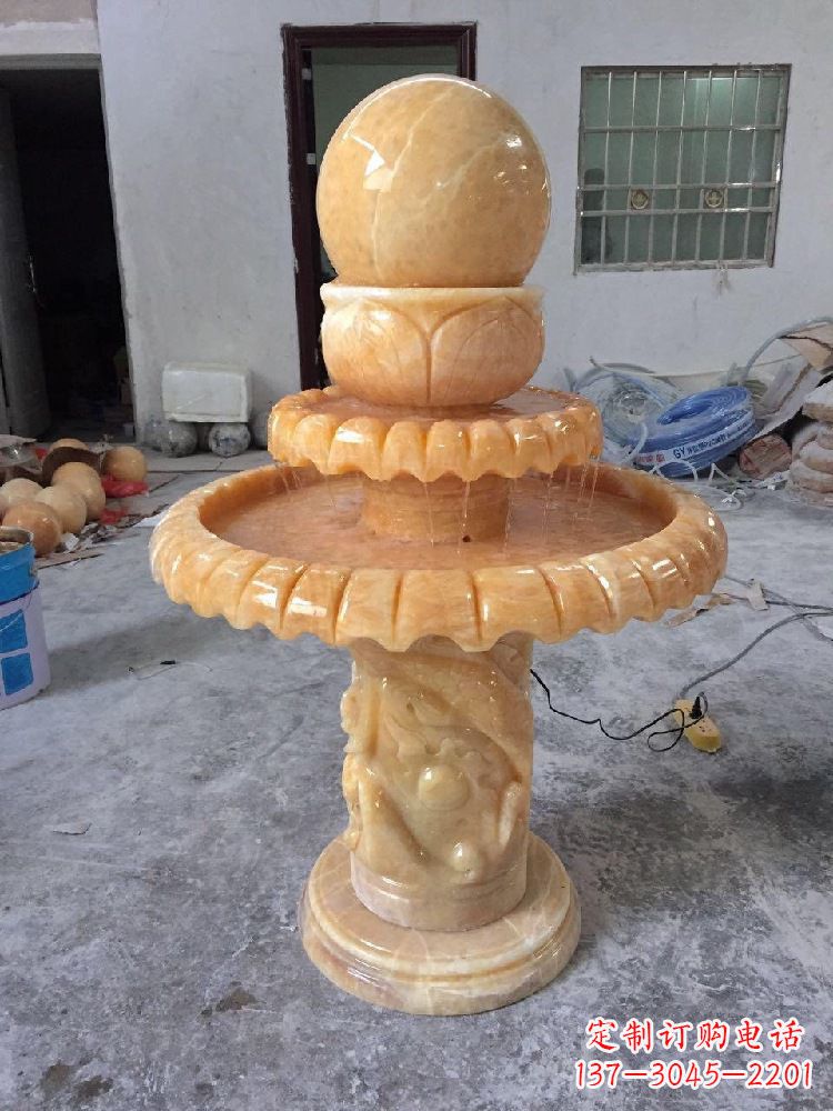 合肥品位客厅的福气——风水球雕塑