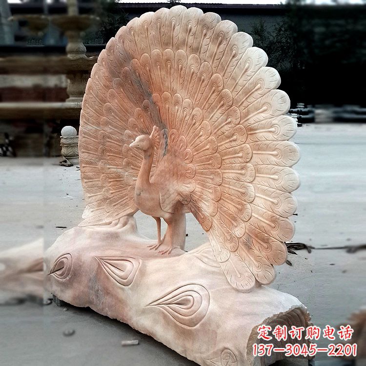 合肥艺术精美的孔雀石红雕塑
