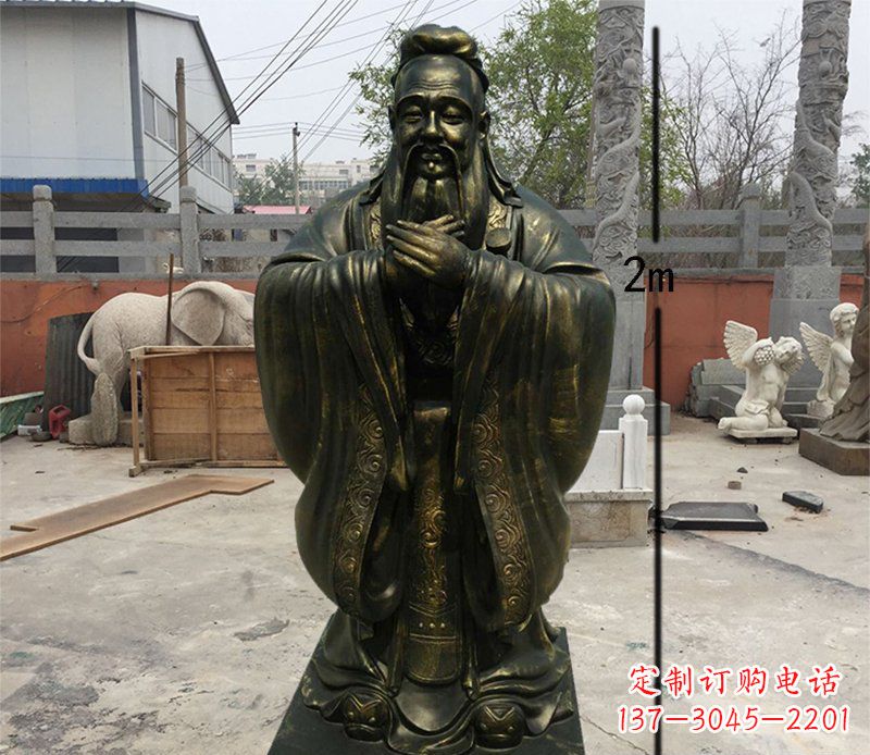合肥荣誉传承,孔子铜雕精美艺术品