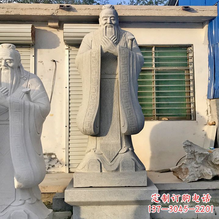 合肥用砂岩浮雕铸造大师级精美孔子雕塑
