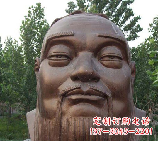 合肥中领雕塑致敬孔子,精美高雅的孔子铜雕头像
