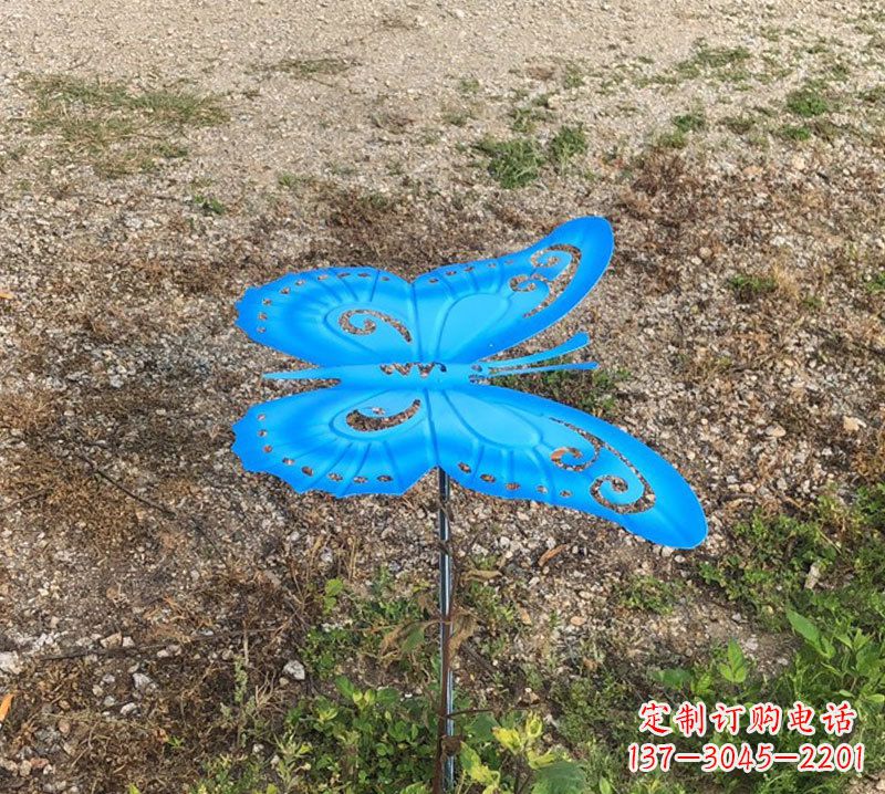 合肥蓝色不锈钢铁艺蝴蝶雕塑