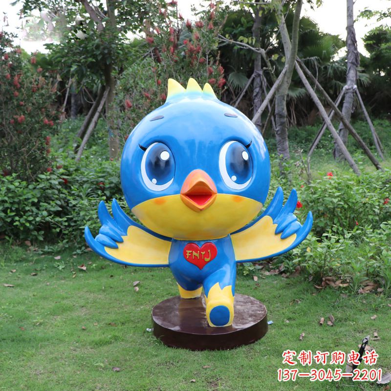 合肥蓝色梦幻,玻璃钢鸽子雕塑