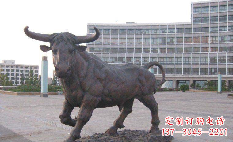 合肥老牛动物广场铜雕,专业定制精美动物雕塑
